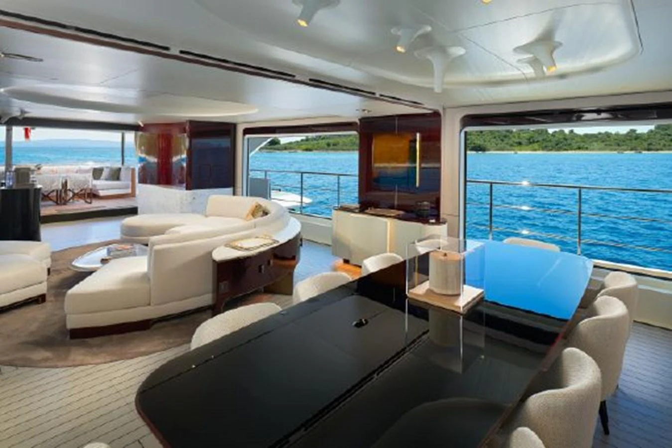 inside of a boat aboard 2019 AZIMUT GRANDE 35 METRI Yacht for Sale