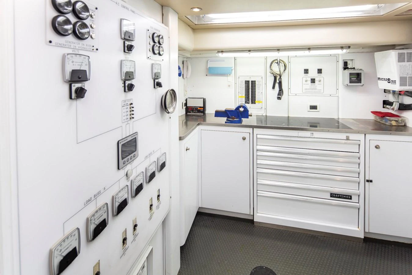 a room with white cabinets and white cabinets aboard C JEWEL Yacht for Sale