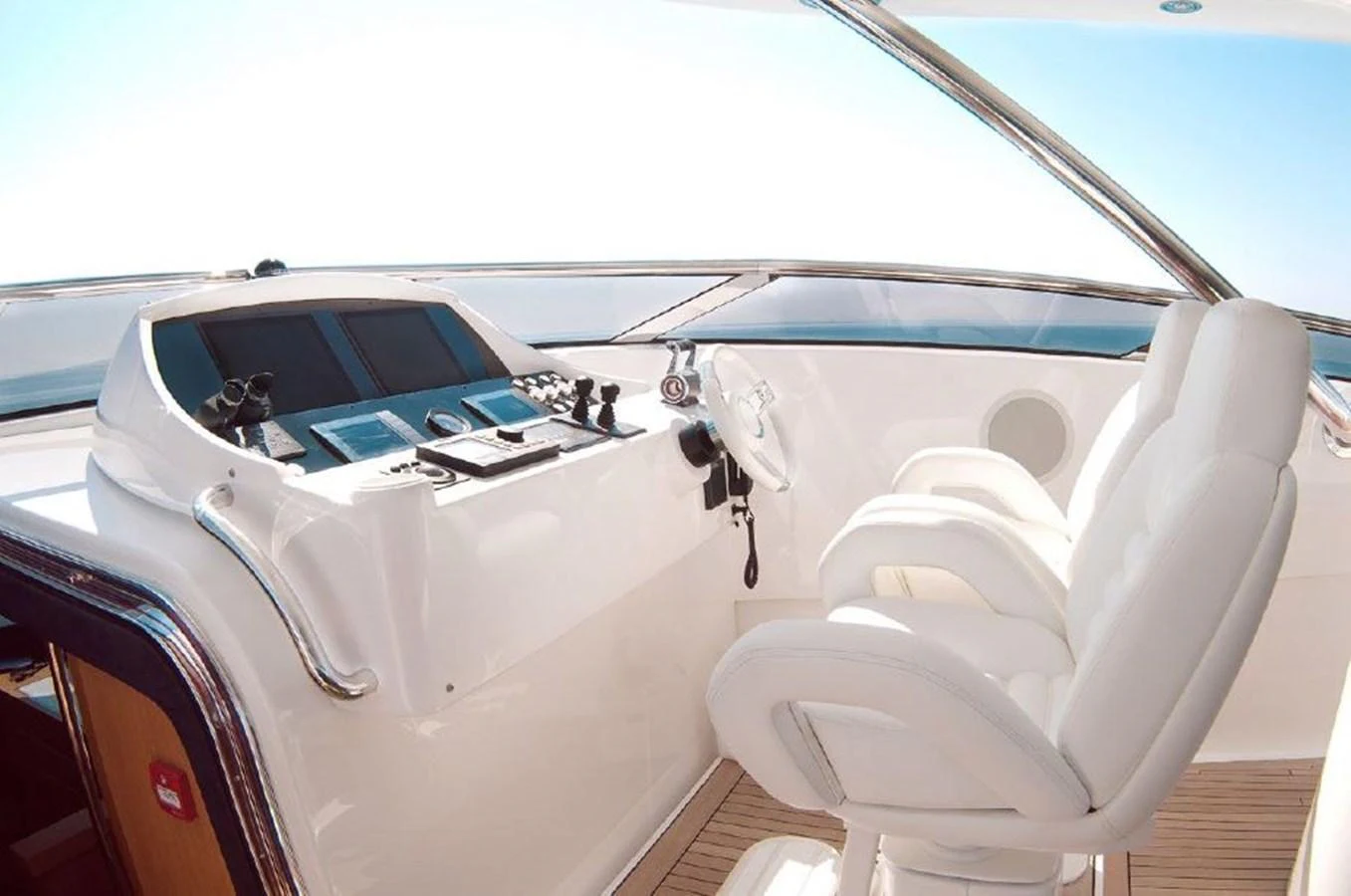 the inside of a car aboard SUN FLOWER Yacht for Sale