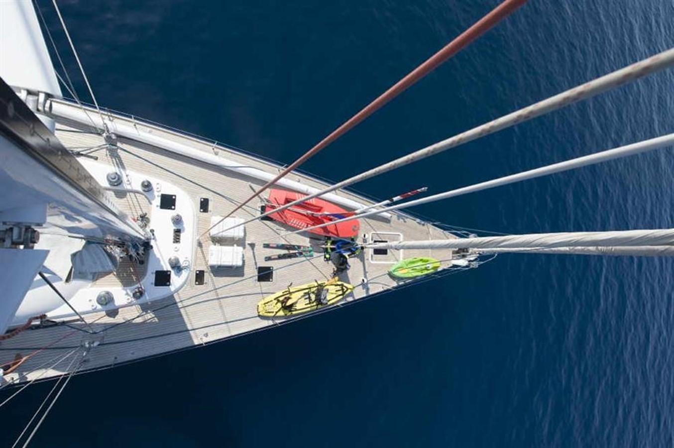 a large white boat with a ladder aboard BAIURDO VI Yacht for Sale