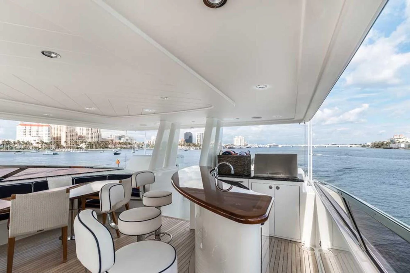 a boat on the water aboard OUR HERITAGE Yacht for Sale