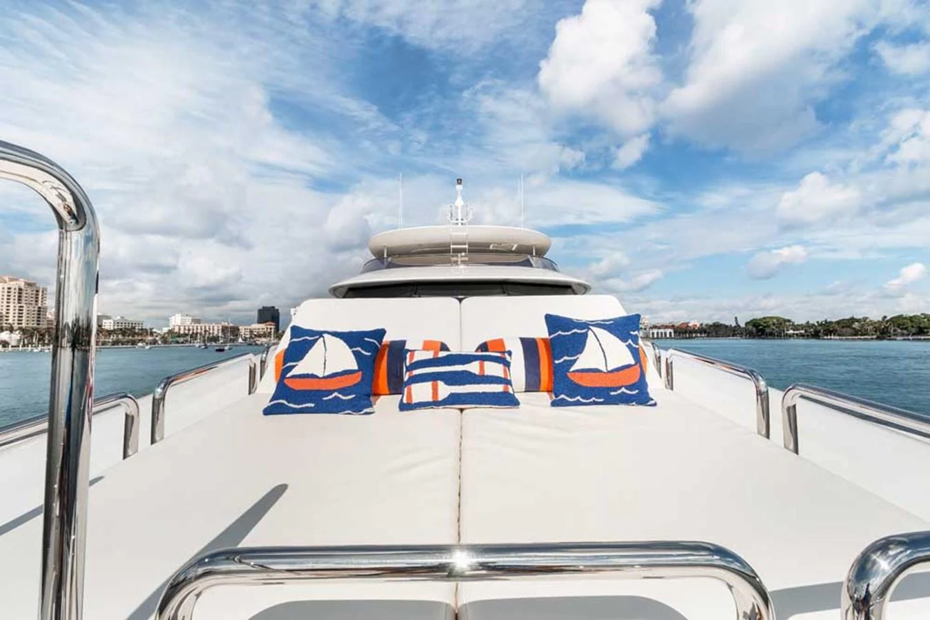 a boat on the water aboard OUR HERITAGE Yacht for Sale