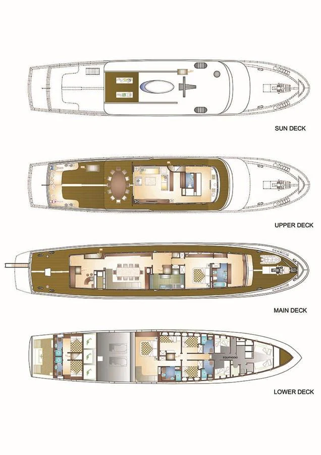 diagram aboard ANTARES OF BRITAIN Yacht for Sale