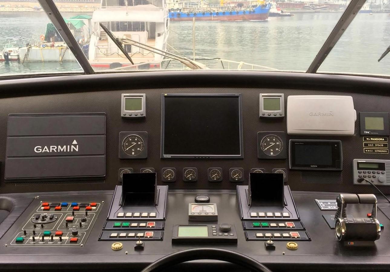 a dashboard of a car aboard FERRETTI CUSTOM LINE 112 Yacht for Sale