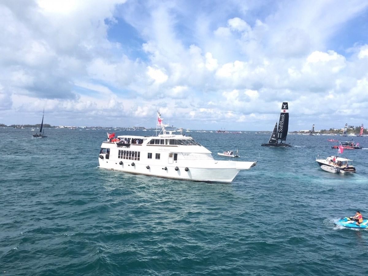 a boat in the water aboard LADY TAMARA Yacht for Sale