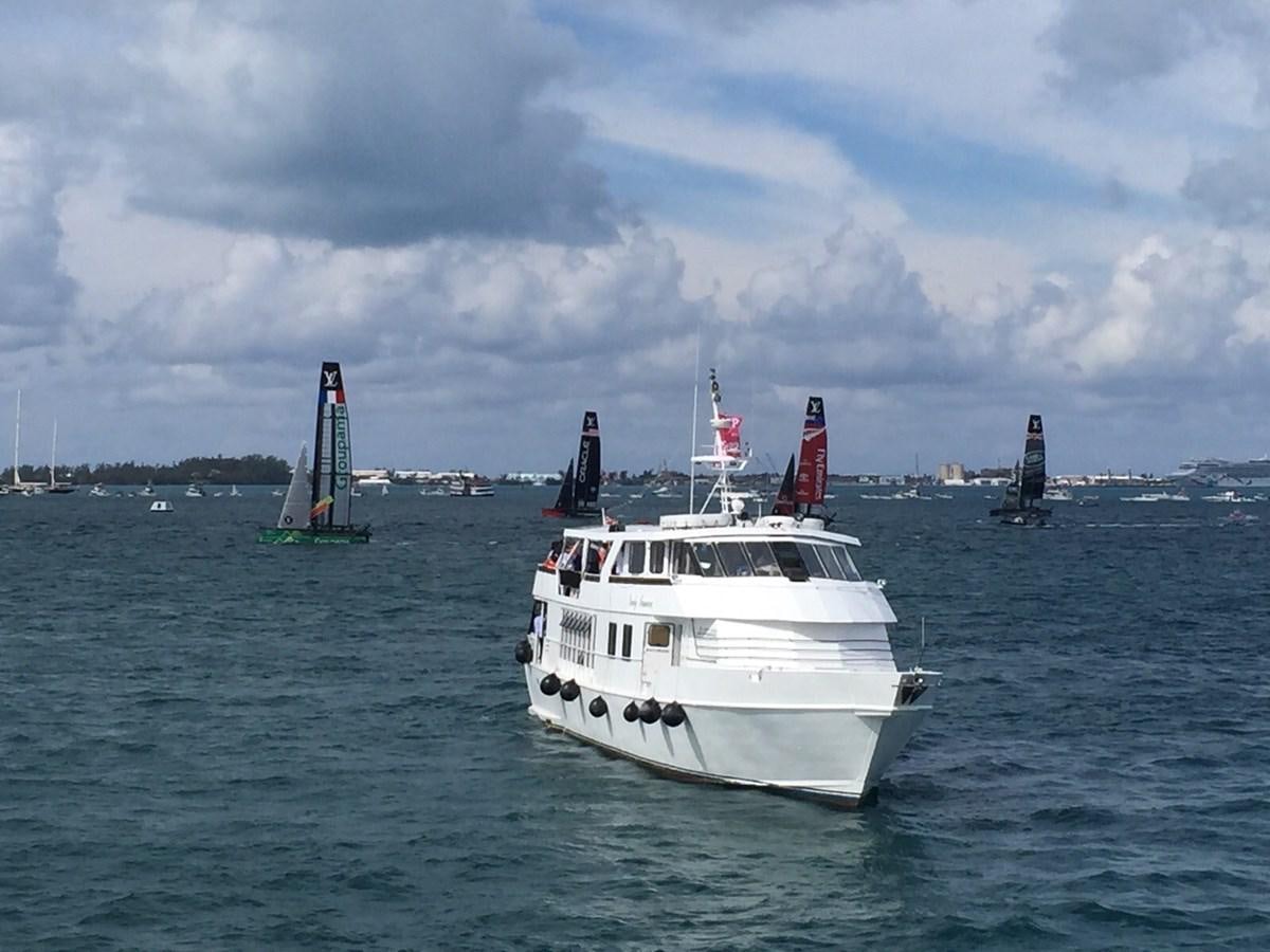 a boat in the water aboard LADY TAMARA Yacht for Sale