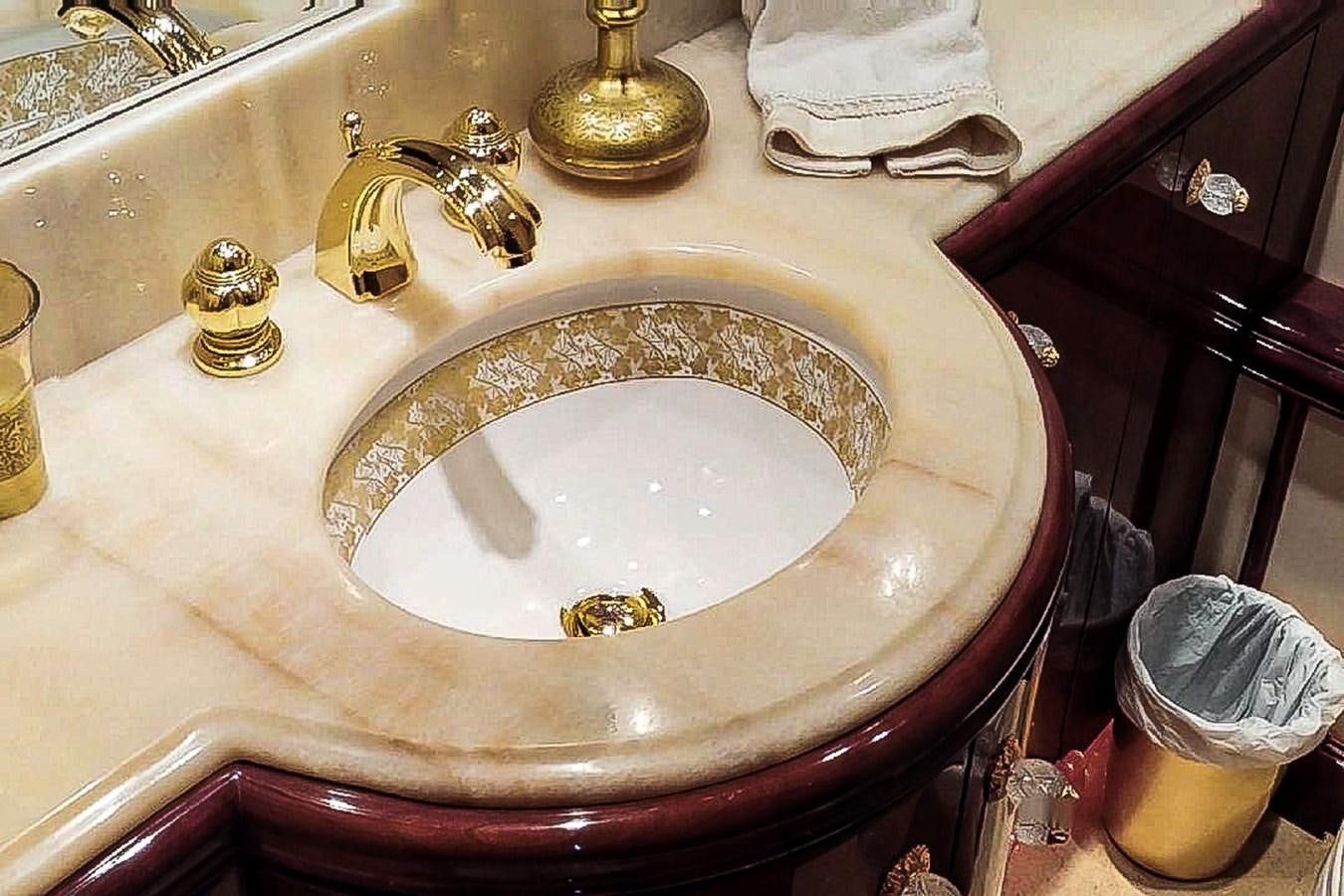 a sink with a faucet aboard IDLETYME II Yacht for Sale