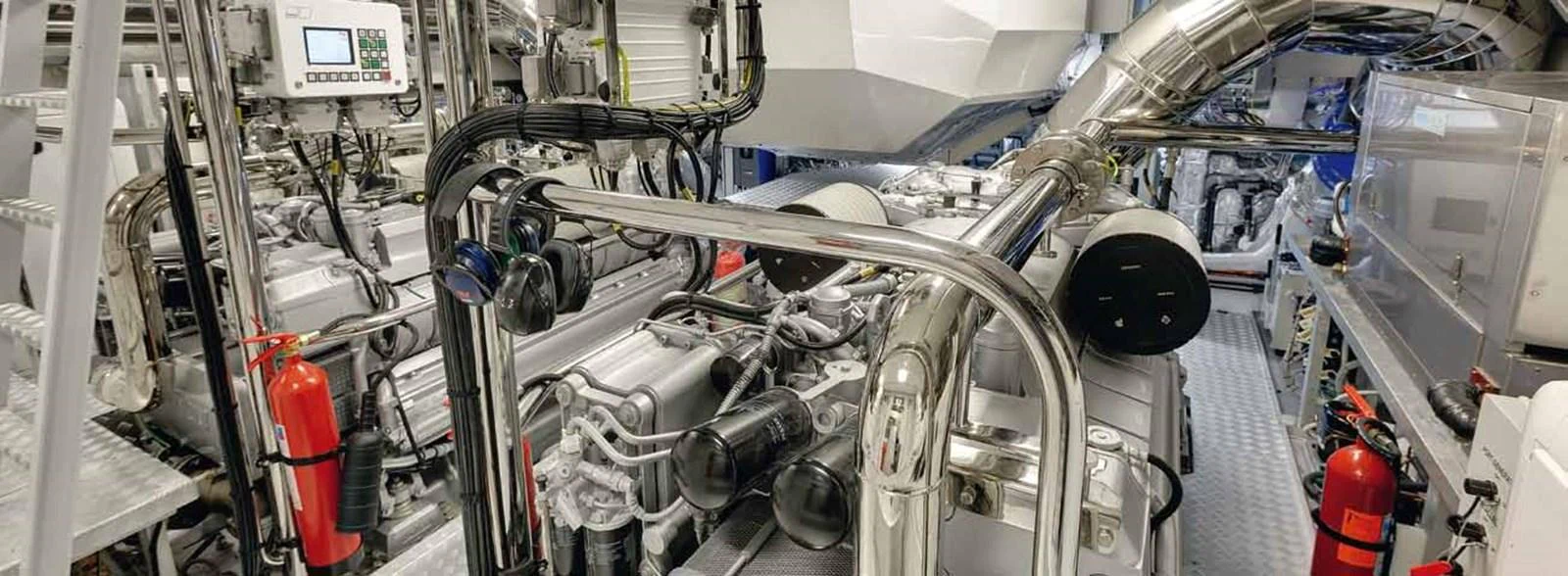 a room with machinery aboard AXTANA Yacht for Sale