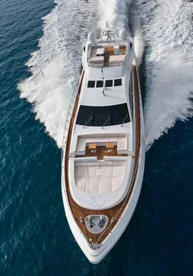 a high angle view of a ship aboard AXTANA Yacht for Sale