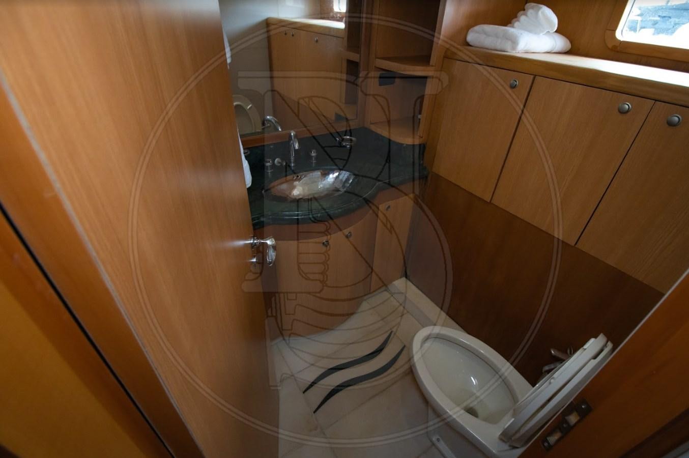 a bathroom with a toilet aboard ANGELE Yacht for Sale