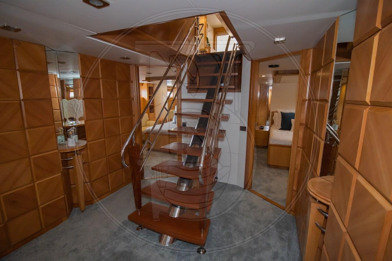 a ladder in a bathroom aboard ANGELE Yacht for Sale