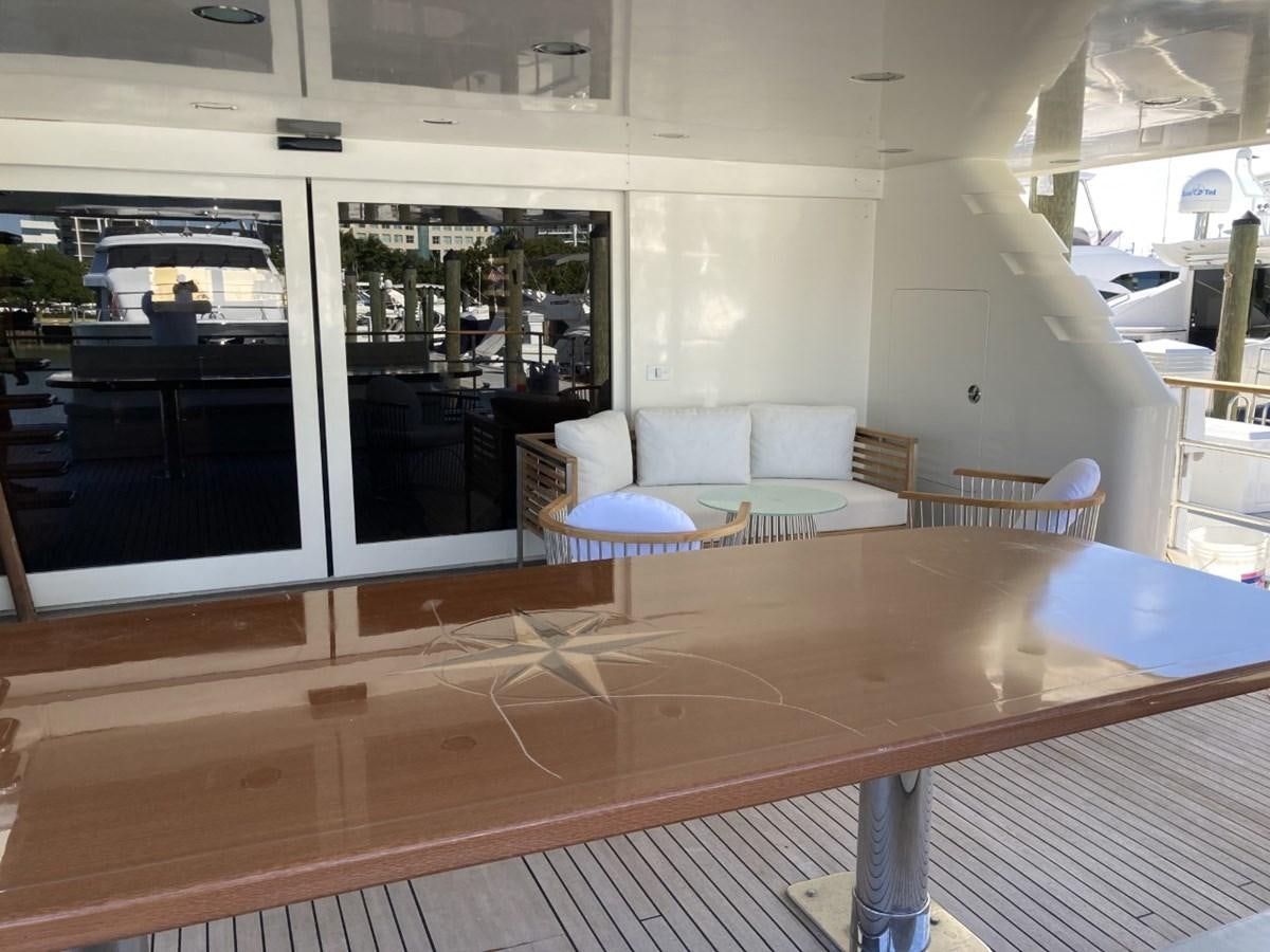 a room with a table and chairs aboard ANGELE Yacht for Sale