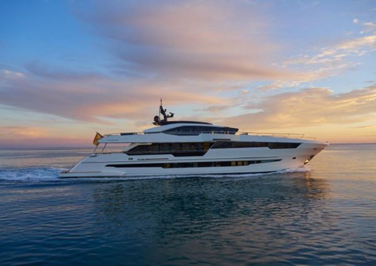 a large white yacht in the water aboard 2021 ASTONDOA 100 CENTURY Yacht for Sale