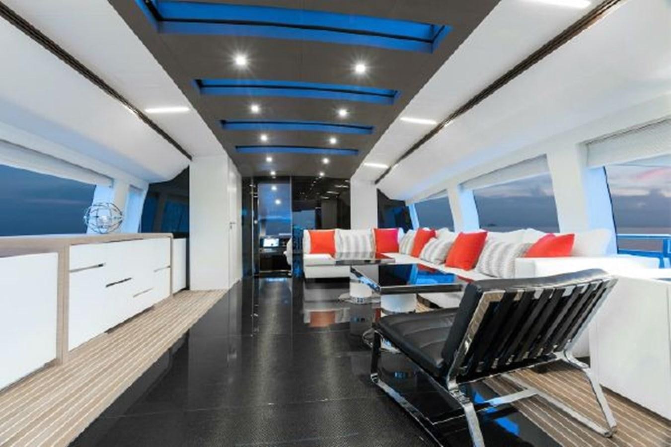 a room with a bed and a desk aboard 2021 ASTONDOA 100 CENTURY Yacht for Sale