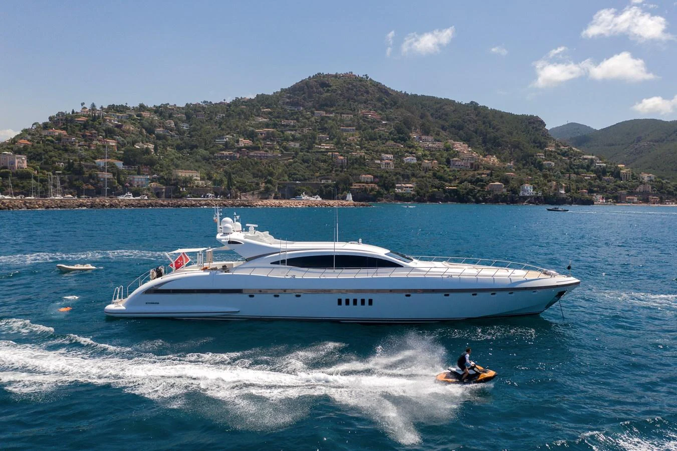 a boat on the water aboard FATAMORGANA Yacht for Sale