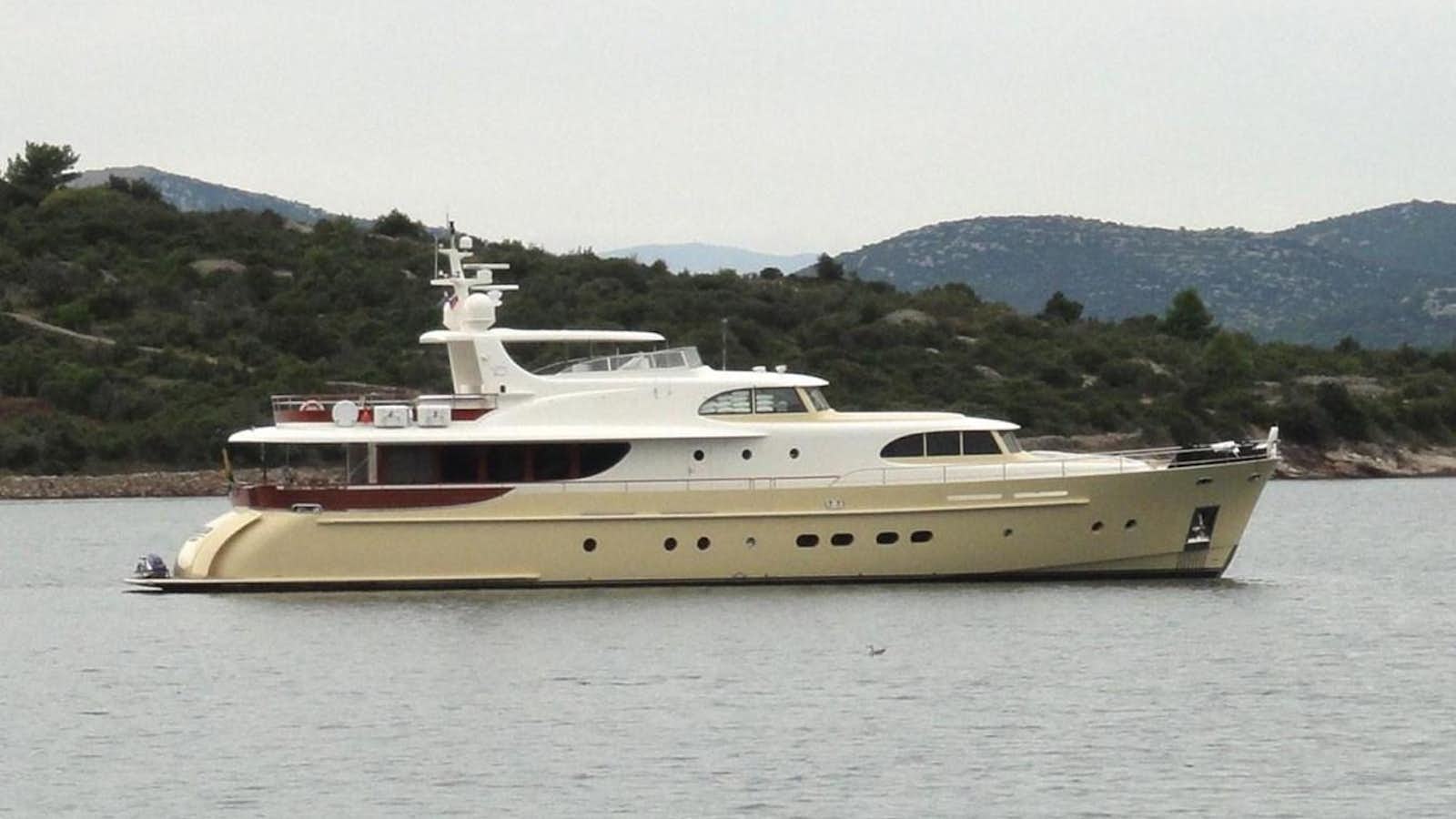 a boat in the water aboard CYRUS YACHT 108 Yacht for Sale