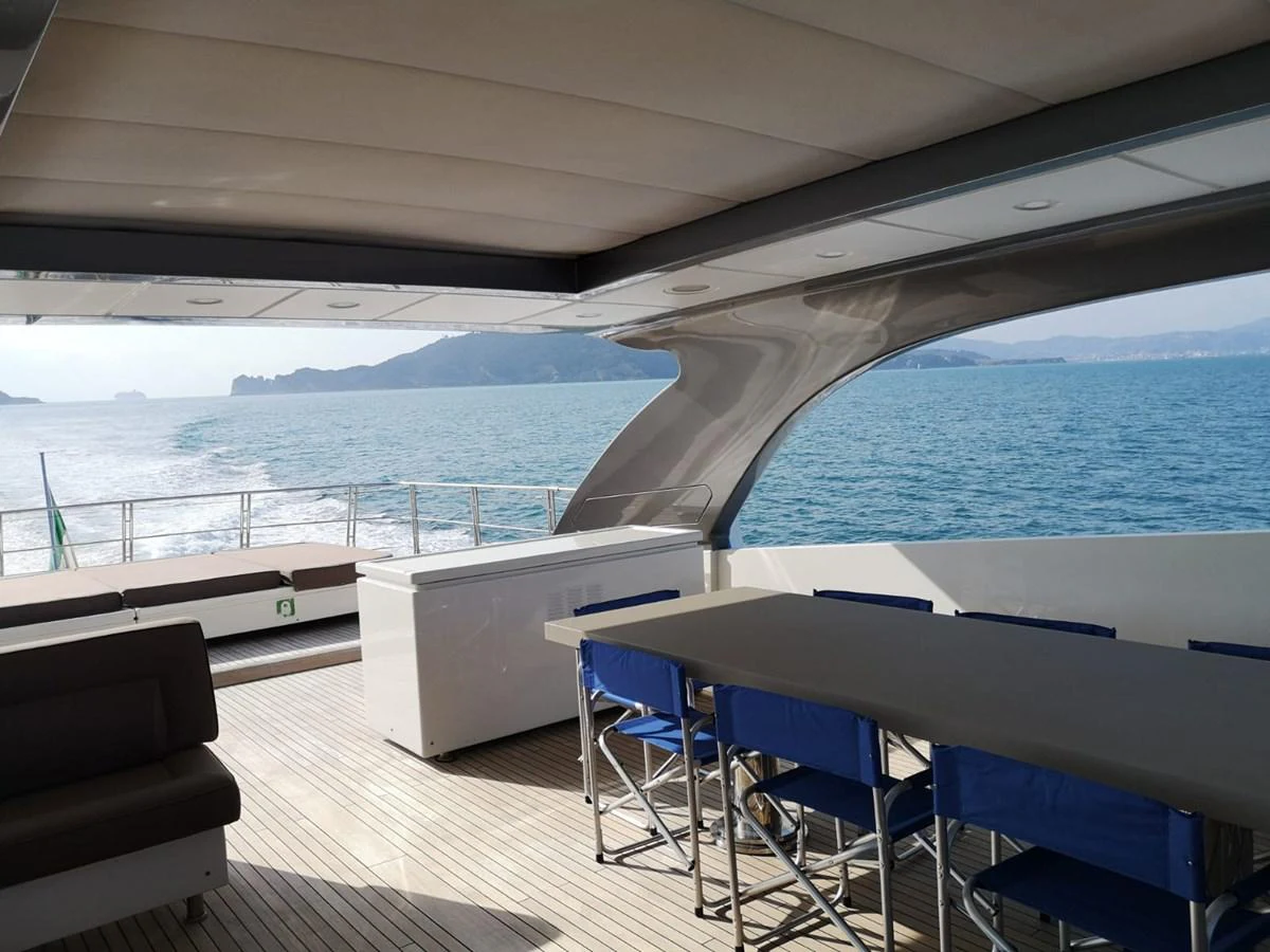 a boat on the water aboard FIFTH AVENUE Yacht for Sale