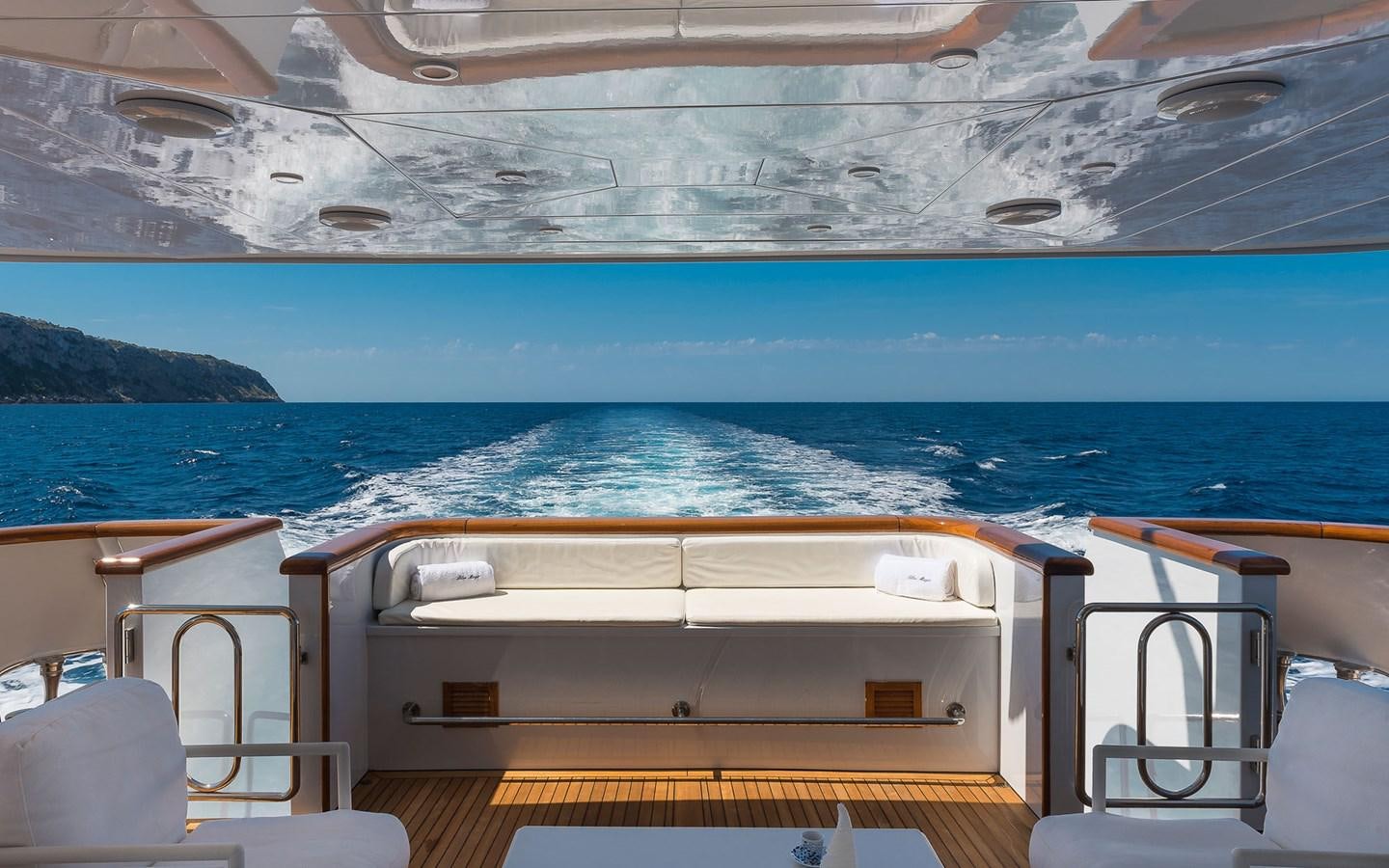 a boat on the water aboard BLUE MAGIC Yacht for Sale