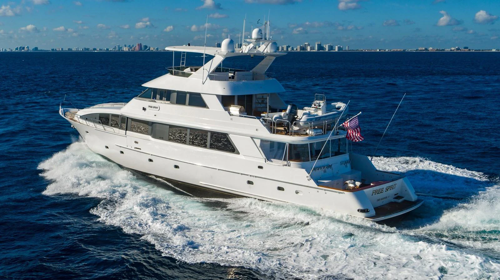 a boat on the water aboard FREE SPIRIT Yacht for Sale