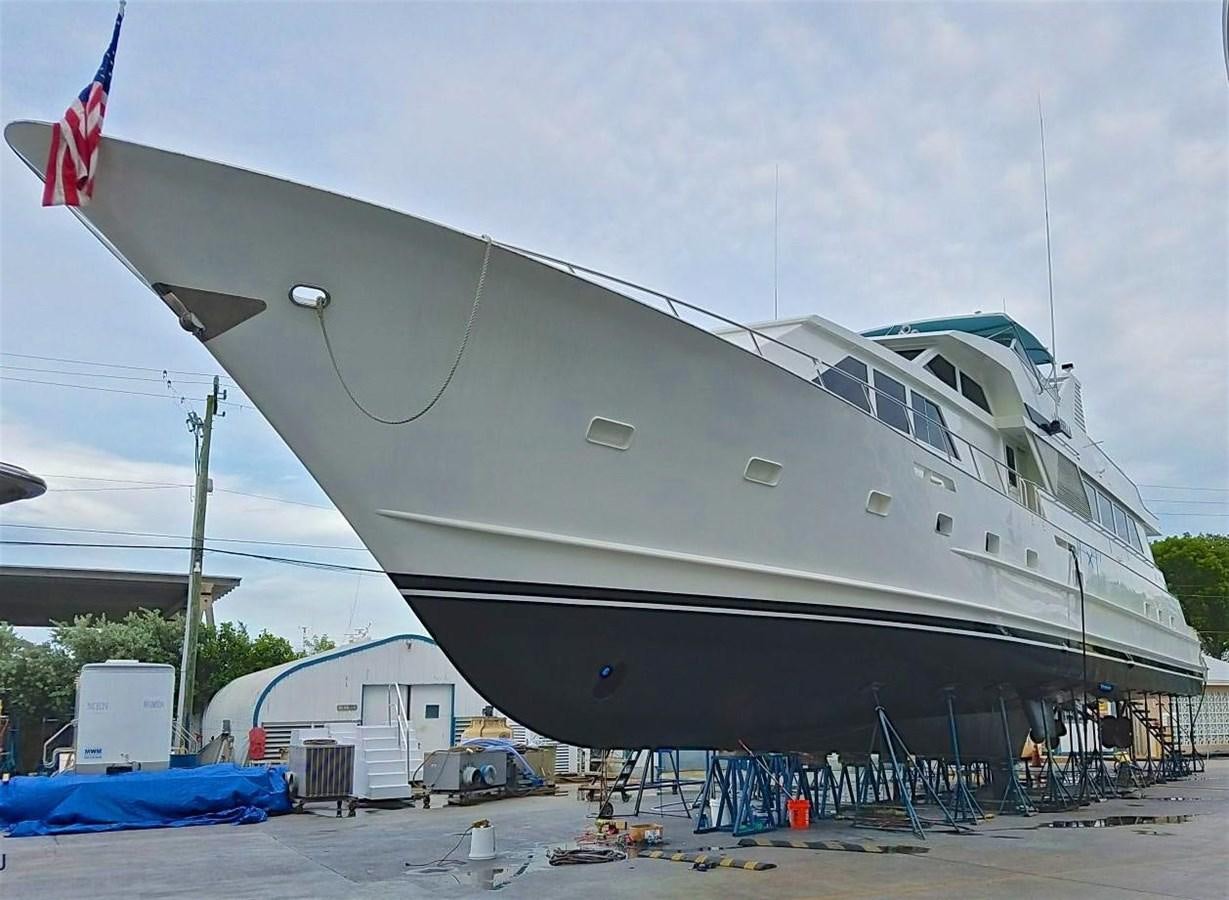 a large white boat aboard ISABELLA Yacht for Sale