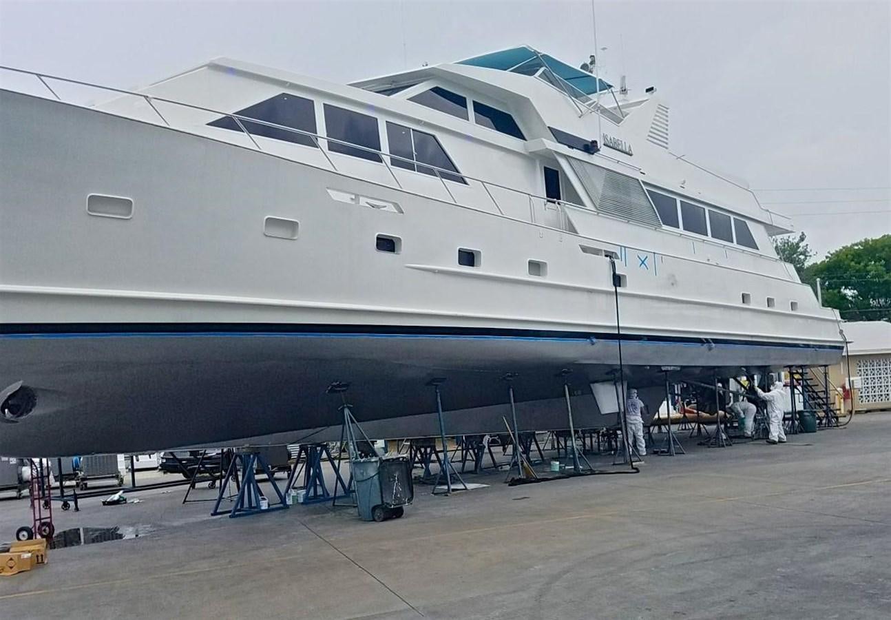 a large white boat aboard ISABELLA Yacht for Sale
