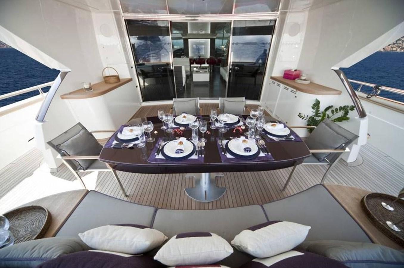 a dining room with a table and chairs aboard TOBY Yacht for Sale
