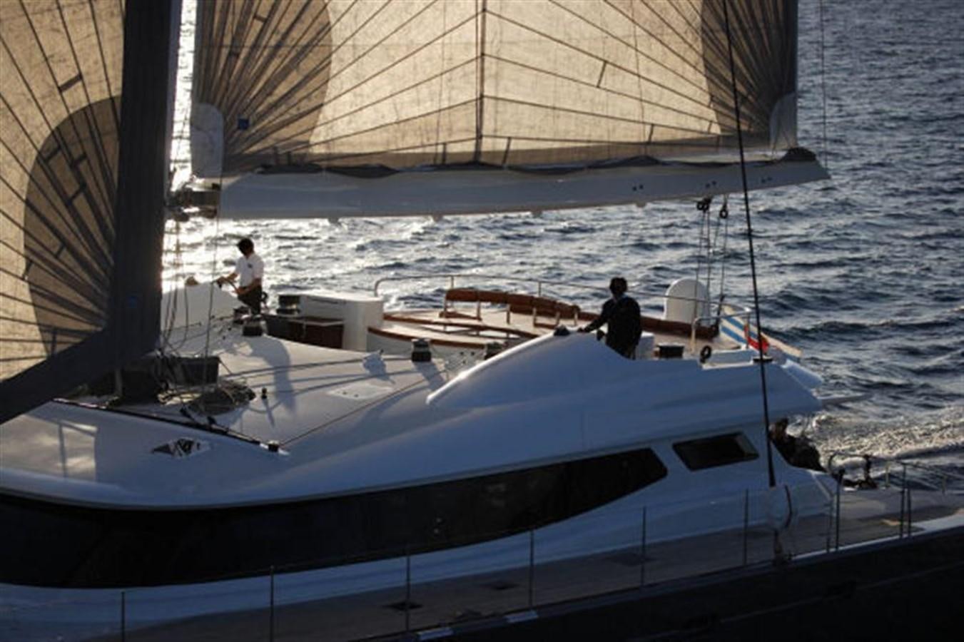 a boat with people on it aboard 102' 2007 BLUBAY 102 Yacht for Sale