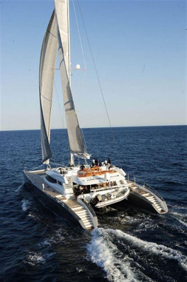 a boat sailing on the sea aboard 102' 2007 BLUBAY 102 Yacht for Sale