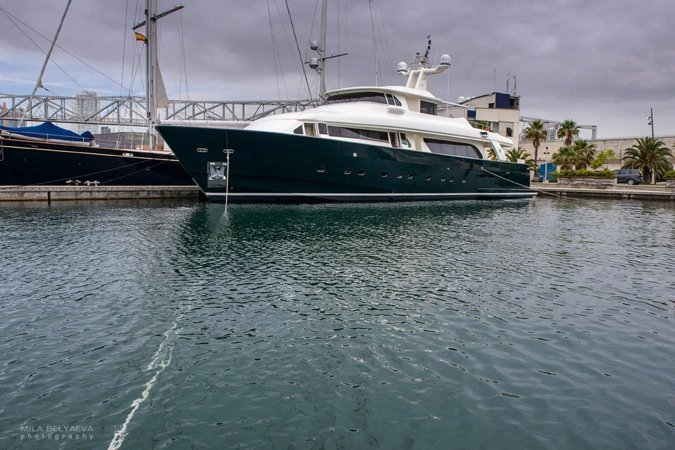 a boat in the water aboard GIHRAMAR Yacht for Sale