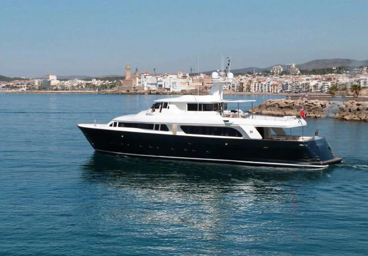a boat in the water aboard GIHRAMAR Yacht for Sale