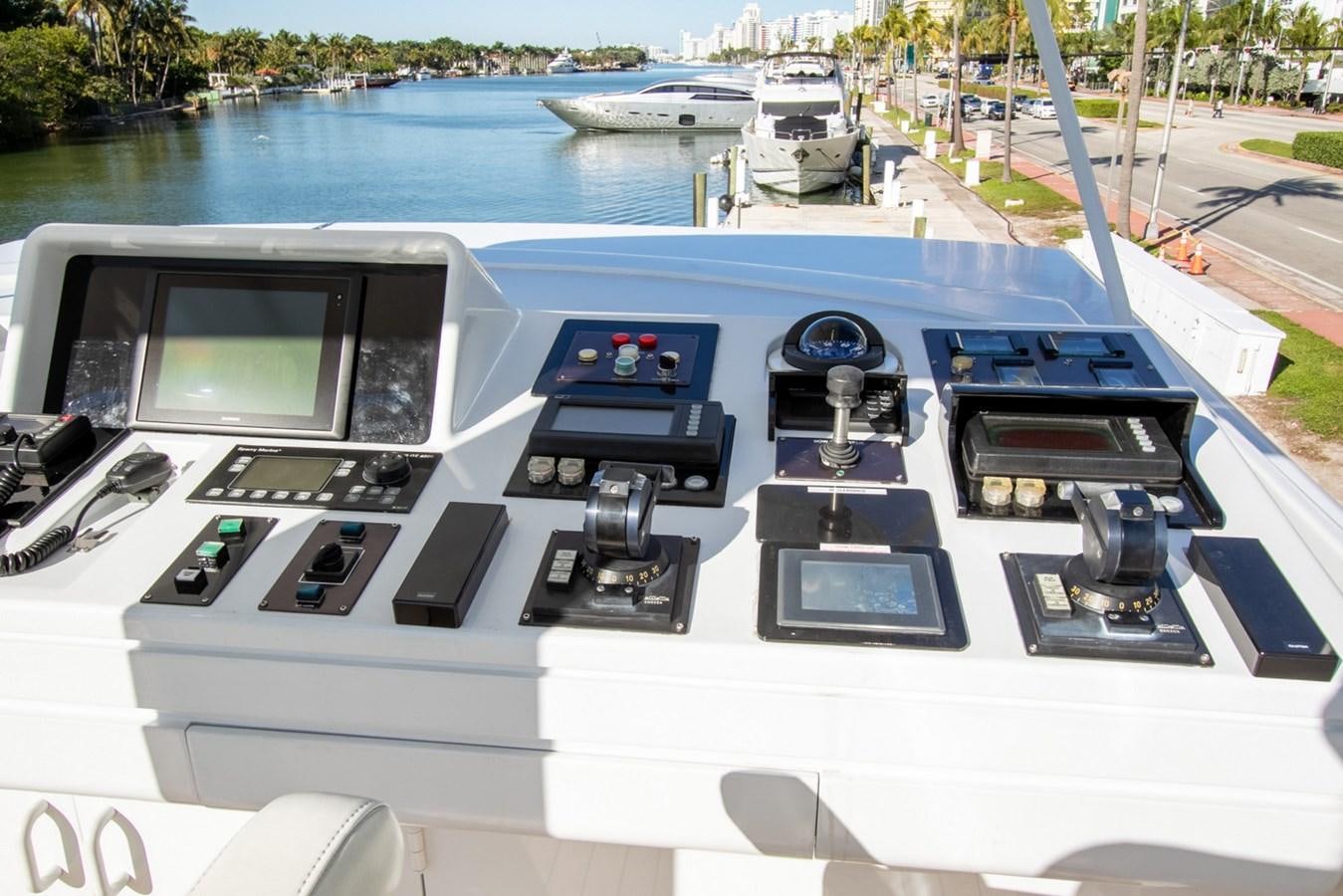 a boat with a deck and a deck with boats on it aboard HIGH LINE Yacht for Sale