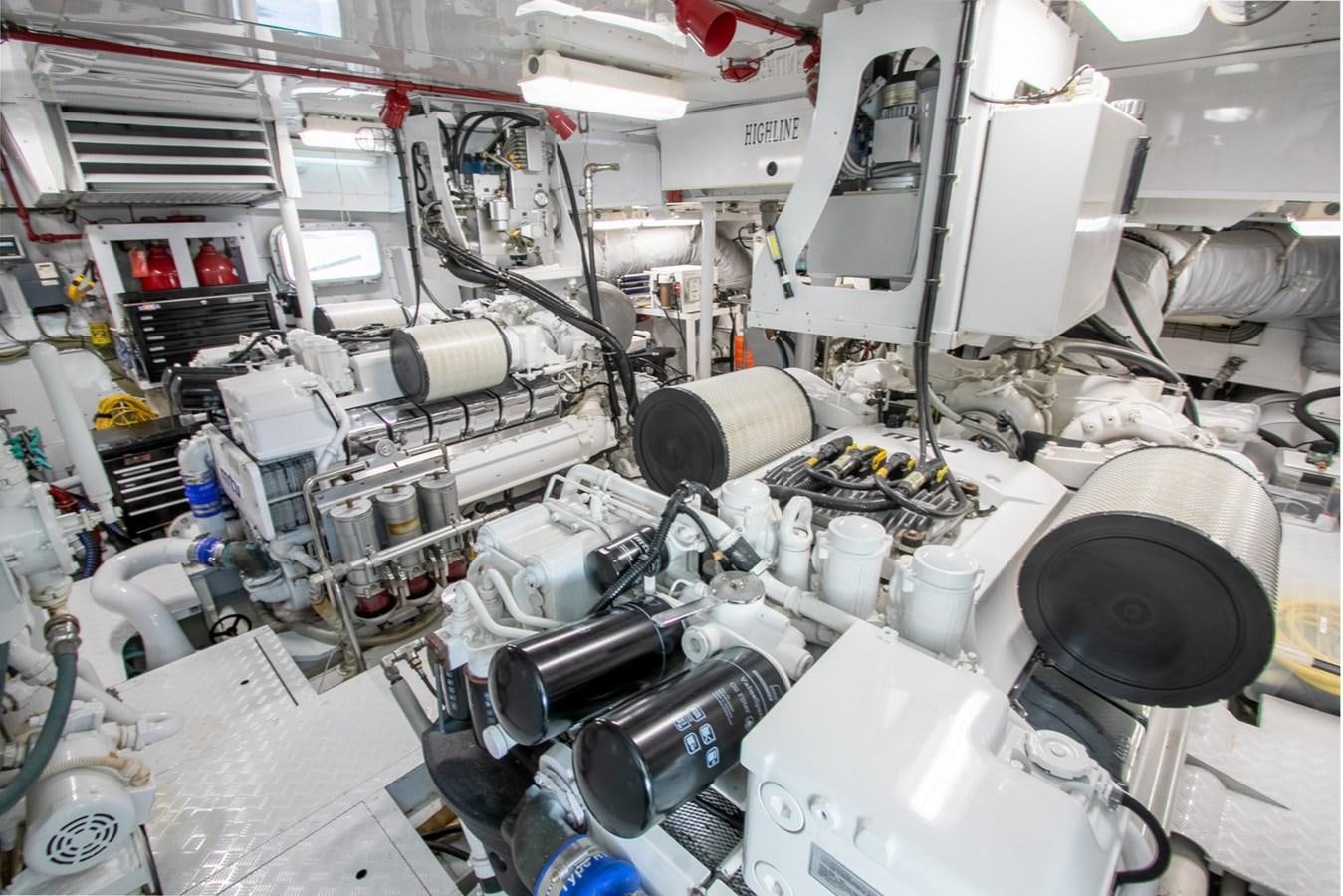 a close-up of a machine aboard HIGH LINE Yacht for Sale