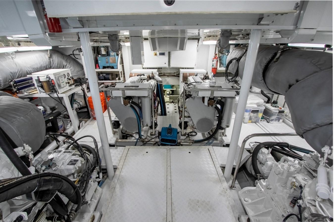 a room with machinery aboard HIGH LINE Yacht for Sale