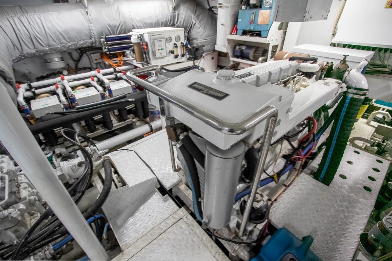 a machine in a room aboard HIGH LINE Yacht for Sale
