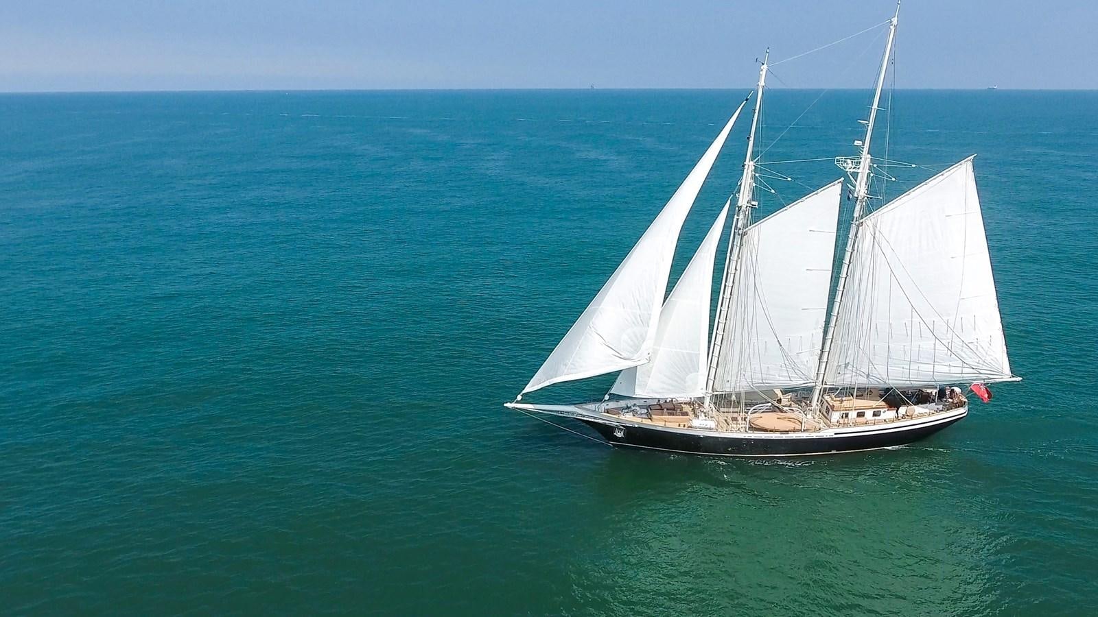 a sailboat in the ocean aboard BORKUMRIFF II Yacht for Sale
