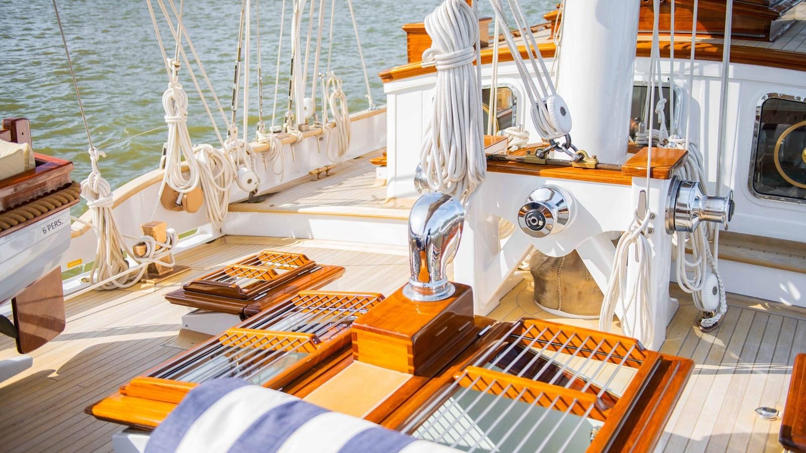 a large white machine in a factory aboard BORKUMRIFF II Yacht for Sale