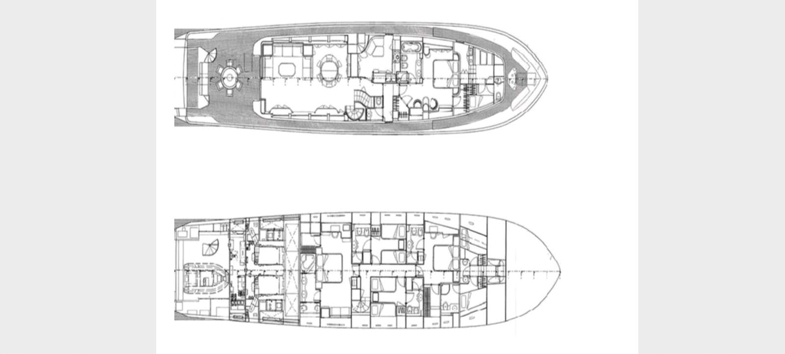 a drawing of a building aboard IMAGINE Yacht for Sale