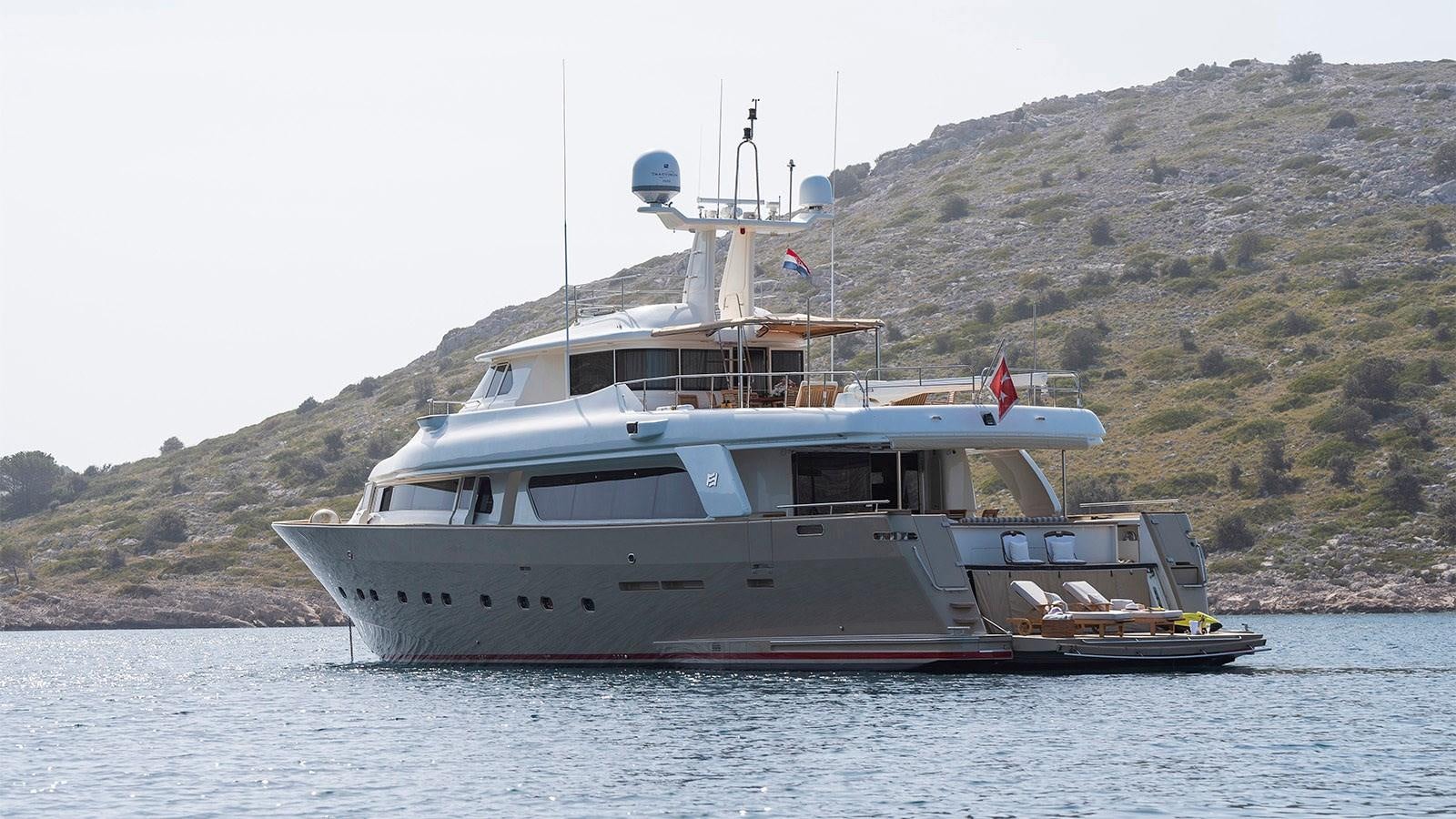 a boat on the water aboard IMAGINE Yacht for Sale