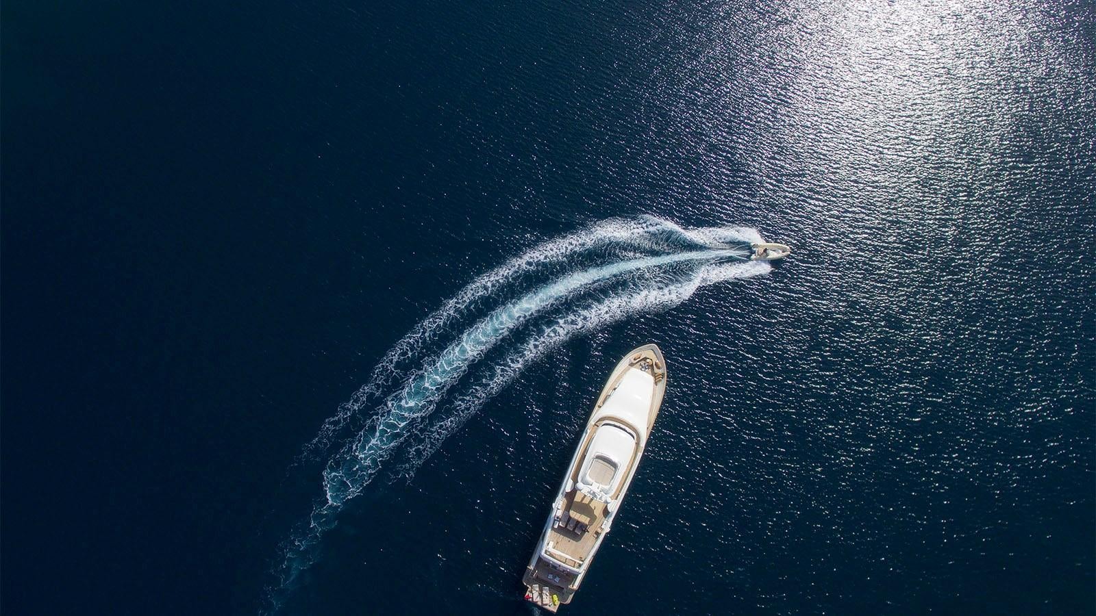 a satellite in space aboard IMAGINE Yacht for Charter