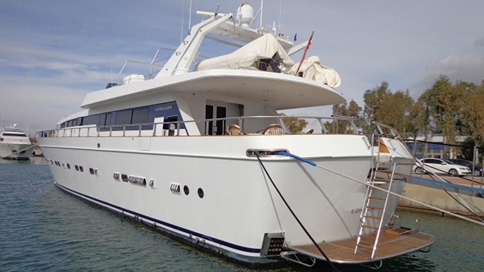 a white boat in the water aboard AKHIR 31 Yacht for Sale