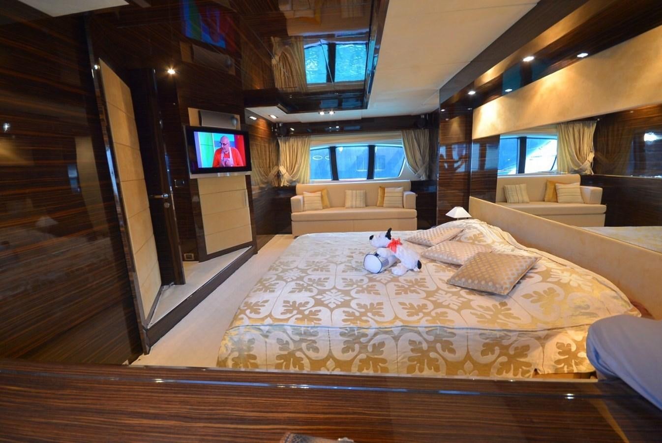 a bed in a room aboard JULIA DOROTHY Yacht for Sale