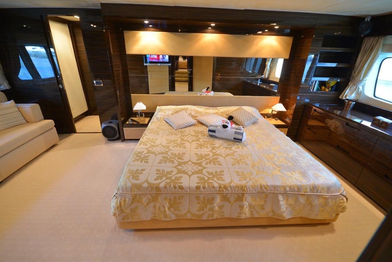 a bed in a room aboard JULIA DOROTHY Yacht for Sale