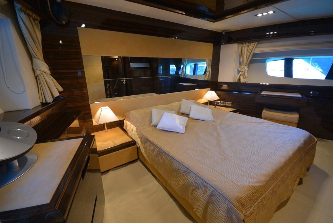 a hotel room with a bed aboard JULIA DOROTHY Yacht for Sale