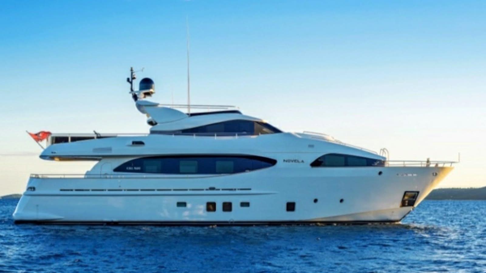 a large white yacht aboard NOVELA Yacht for Sale