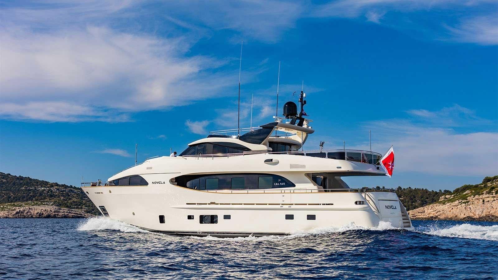 a boat on the water aboard NOVELA Yacht for Sale