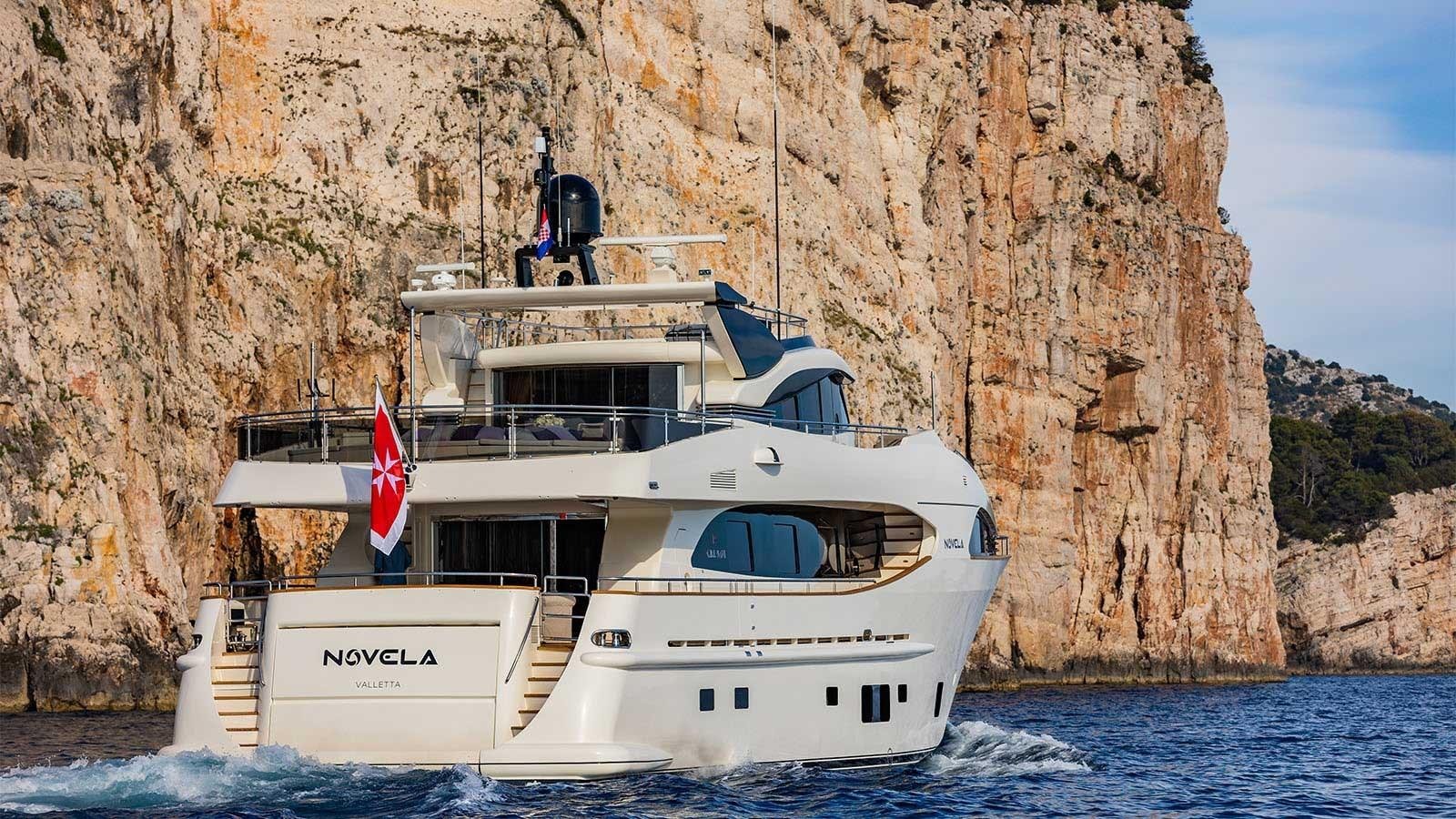 a boat on the water aboard NOVELA Yacht for Sale