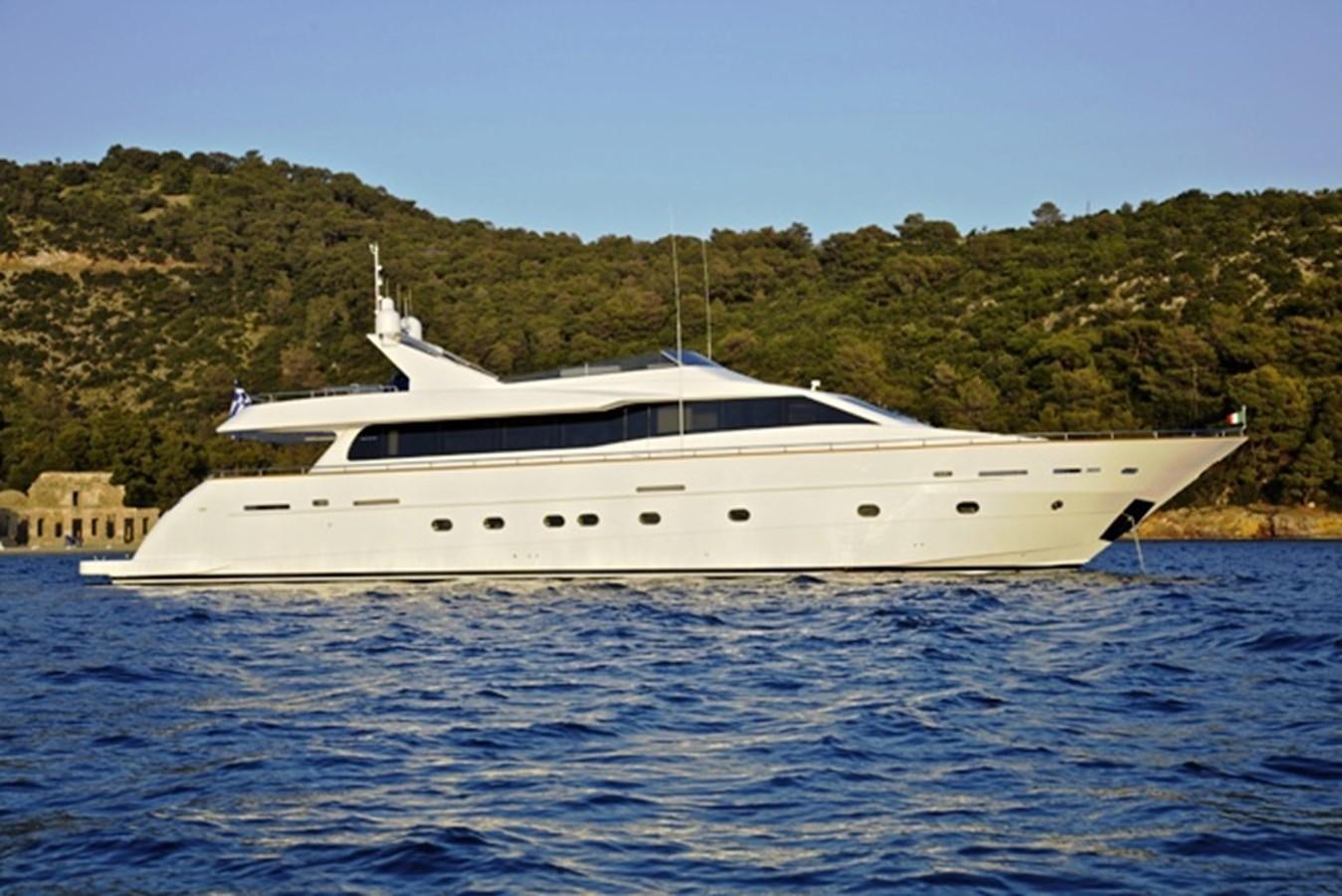 a boat in the water aboard GIOE I Yacht for Sale