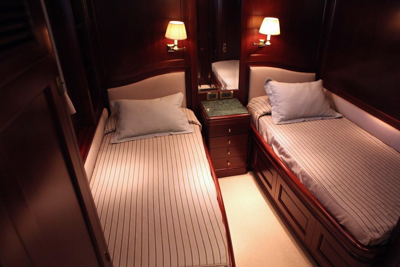a couple of beds in a room aboard ANYPA Yacht for Sale