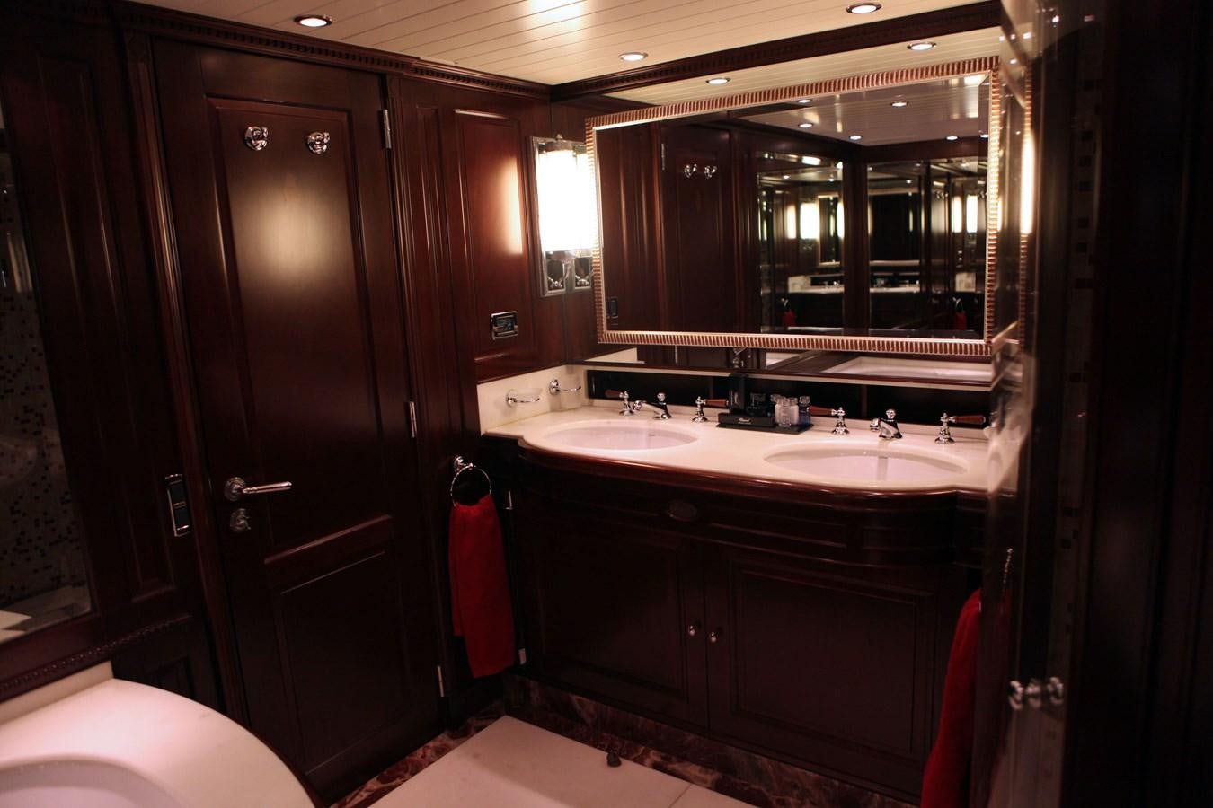 a bathroom with two sinks aboard ANYPA Yacht for Sale