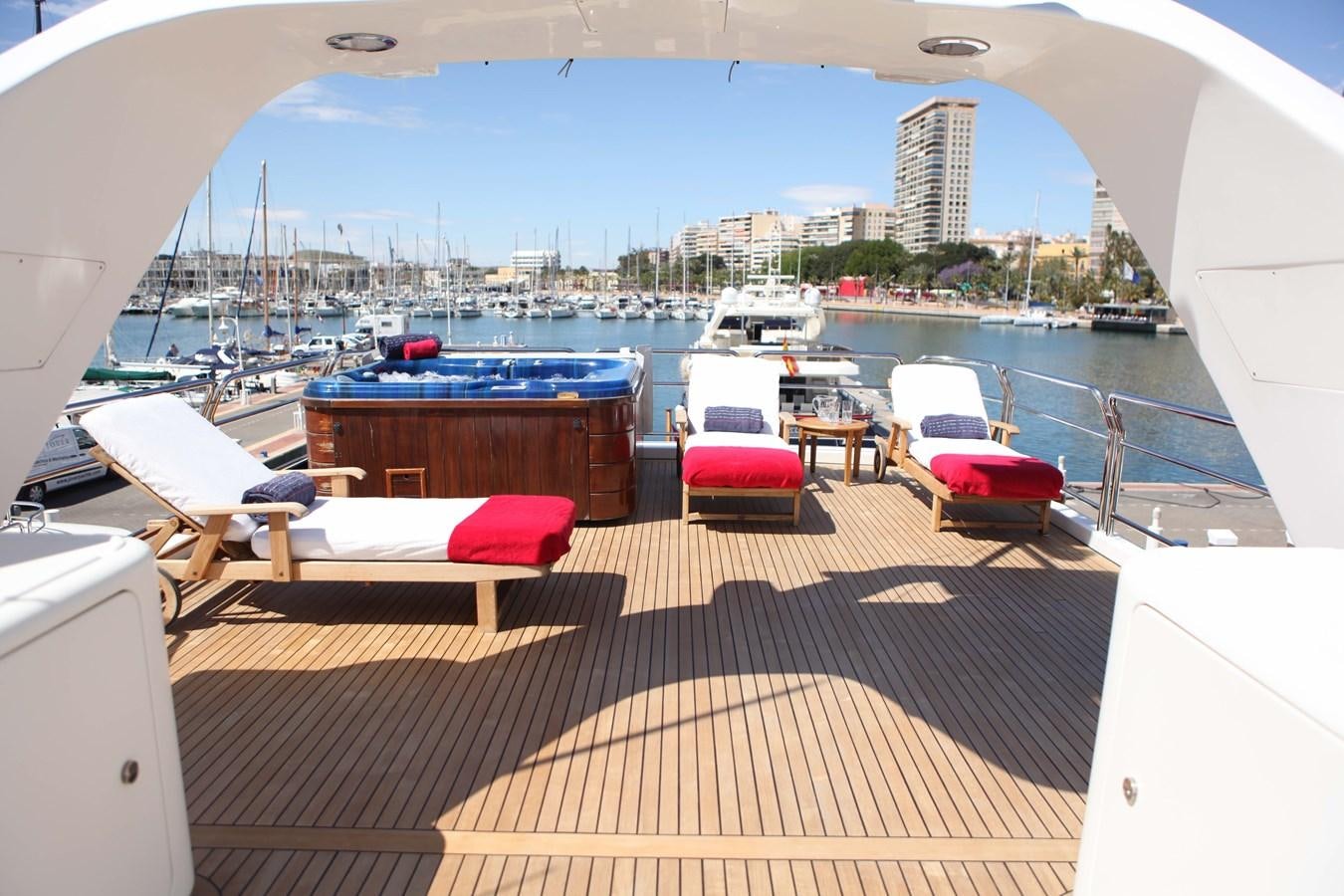 a view of a city from a window of a boat aboard ANYPA Yacht for Sale